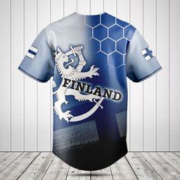Finland Flag Paint Style Baseball Jersey Shirt