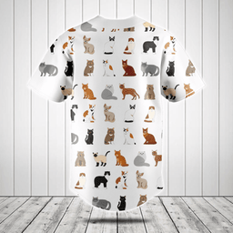 Best Cat Dad Ever Cats Pattern Baseball Jersey Shirt