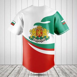 Bulgaria Flag Fire Style Baseball Jersey Shirt