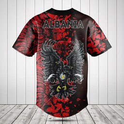 Albania Eagle Glass 3D Baseball Jersey Shirt