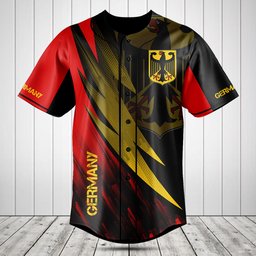 Germany Coat Of Arms Fire Style Baseball Jersey Shirt