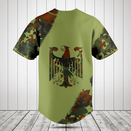 Germany Coat Of Arms Camo Baseball Jersey Shirt
