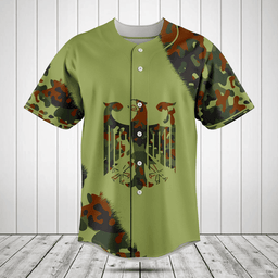 Germany Coat Of Arms Camo Baseball Jersey Shirt