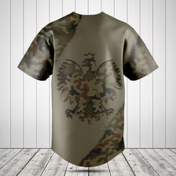 Poland Coat Of Arms Camo Baseball Jersey Shirt
