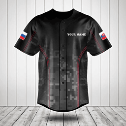 Customize Slovakia Camo Anthem Baseball Jersey Shirt