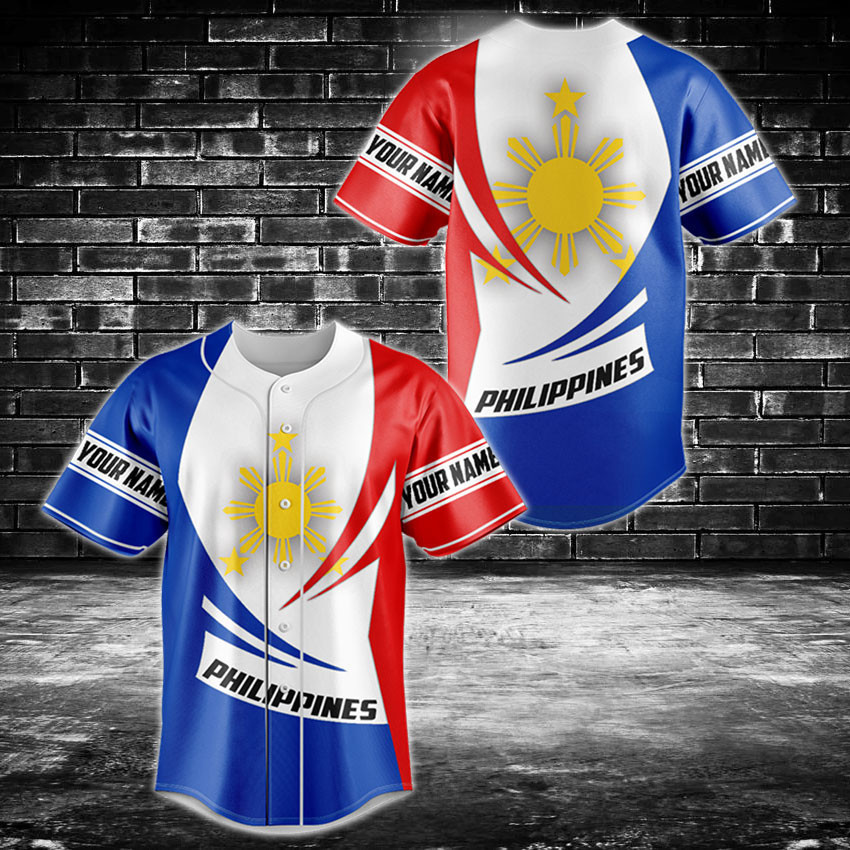 Customize Philippines Coat Of Arms - New Form Baseball Jersey Shirt