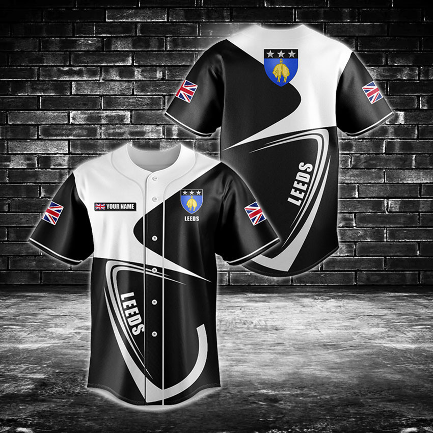 Customize Leeds Shield Baseball Jersey Shirt