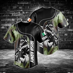 Customize Irish Army Soldier Baseball Jersey Shirt