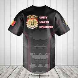Customize Belgium Camo Motto Baseball Jersey Shirt