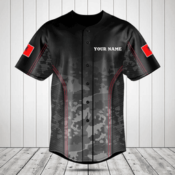 Customize Albania Camo Motto Baseball Jersey Shirt