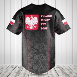 Customize Poland Camo Anthem Baseball Jersey Shirt