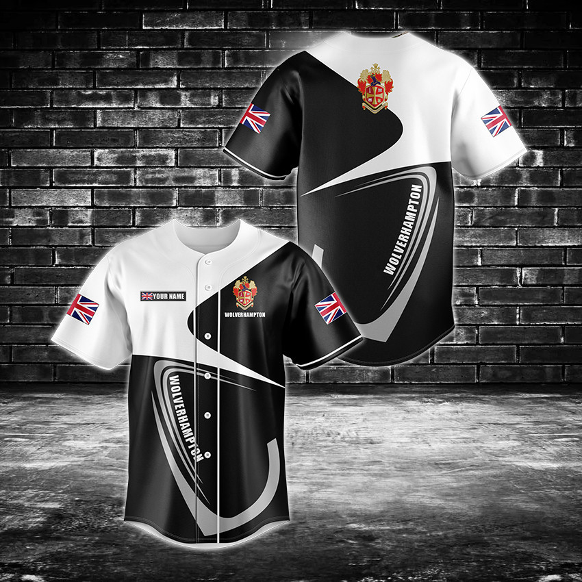 Customize Wolverhampton Coat Of Arms Baseball Jersey Shirt