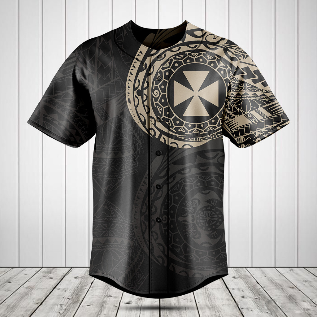 Customize Wallis and Futuna Tattoo Baseball Jersey Shirt