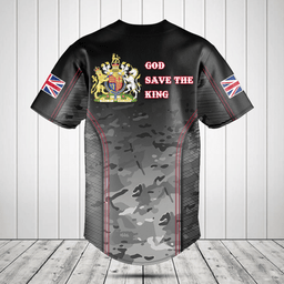 Customize United Kingdom Camo Anthem Baseball Jersey Shirt