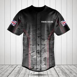 Customize United Kingdom Camo Anthem Baseball Jersey Shirt