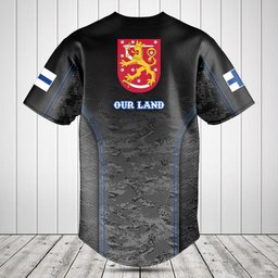 Customize Finland Camo Anthem Baseball Jersey Shirt