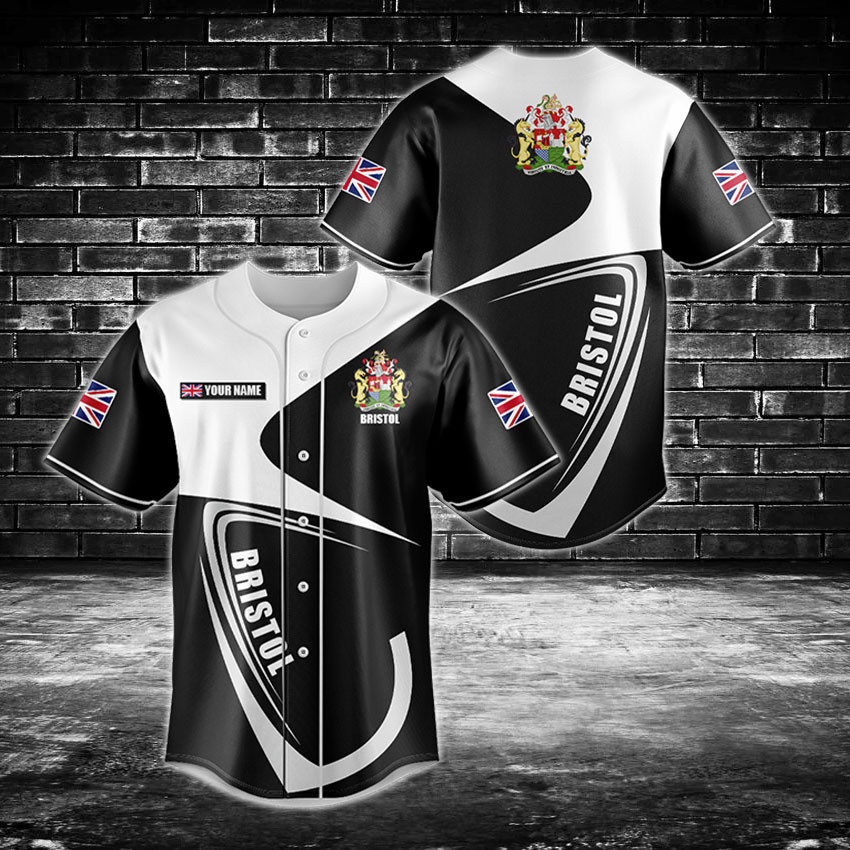 Customize Bristol Coat Of Arms Baseball Jersey Shirt