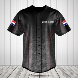 Customize Croatia Camo Anthem Baseball Jersey Shirt