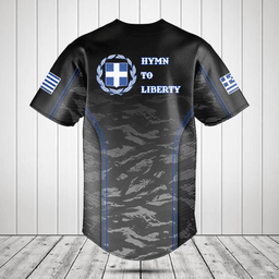 Customize Greece Camo Anthem Baseball Jersey Shirt