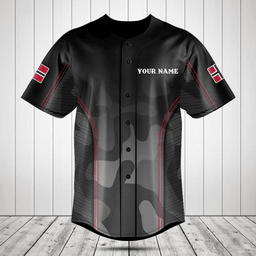 Customize Norway Camo Anthem Baseball Jersey Shirt