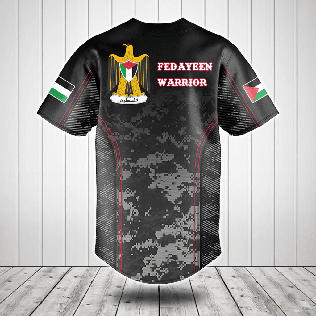 Customize Palestine Camo Anthem Baseball Jersey Shirt