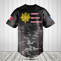 Customize France Camo Motto Baseball Jersey Shirt
