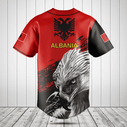 Customize Albania Coat Of Arms Eagle Baseball Jersey Shirt