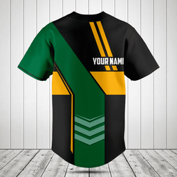 Customize Jamaica Flag Speed Style Baseball Jersey Shirt