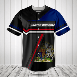 Customize United Kingdom Coat Of Arms 3D Baseball Jersey Shirt