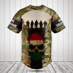 Customize Hungary 3D Skull Flag Camouflage Baseball Jersey Shirt