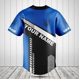 Customize Ukraine Blue Baseball Jersey Shirt