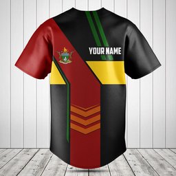 Customize Zimbabwe Flag Speed Style Baseball Jersey Shirt