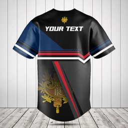 Customize France Coat Of Arms 3D Baseball Jersey Shirt