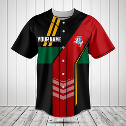 Customize Lithuania Flag Speed Style Baseball Jersey Shirt