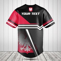 Customize Poland Coat Of Arms 3D Baseball Jersey Shirt