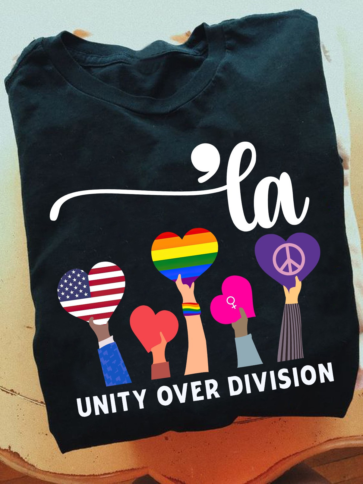 Kamala ,La Unity Over Division Shirt Support Kamala Harris Tim Walz ...