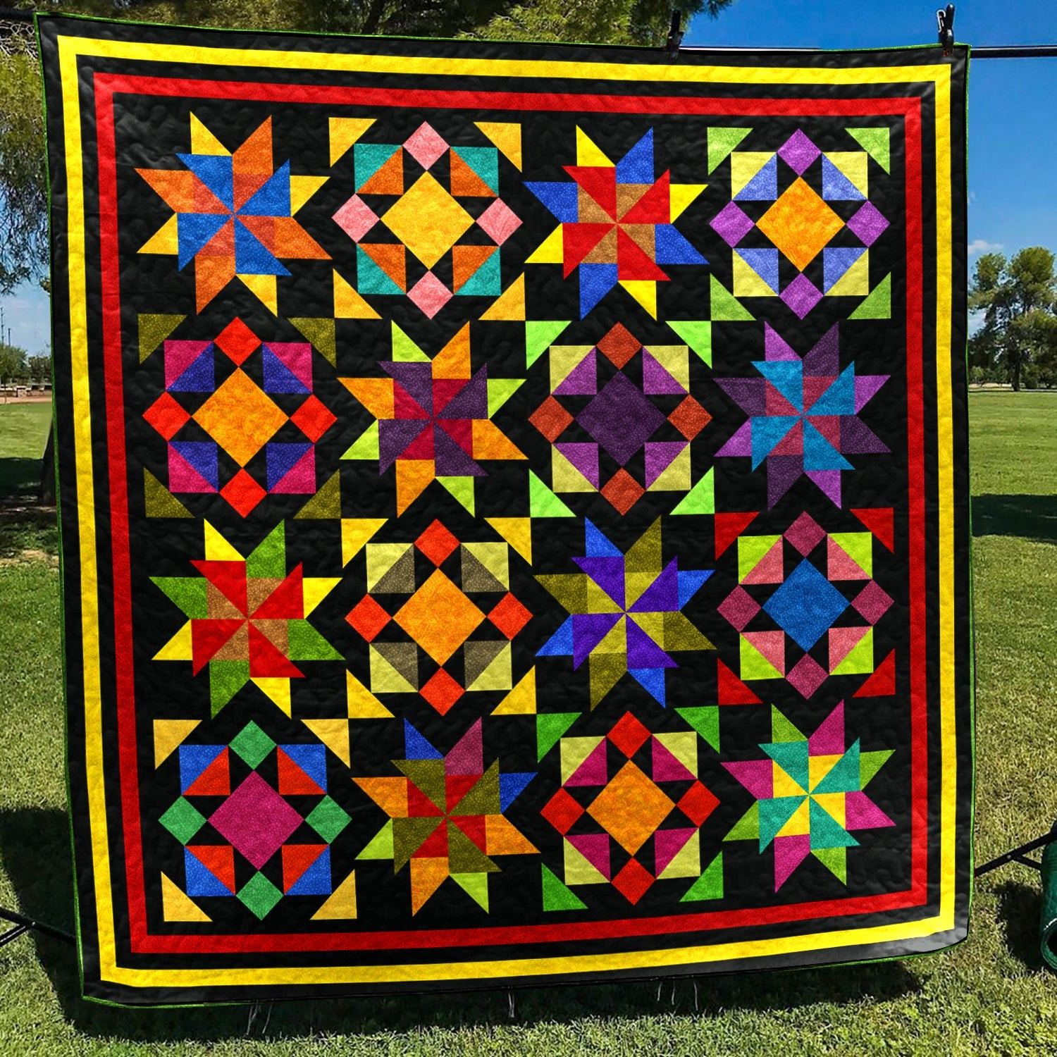 Colorful Quilt Blanket HN110702M