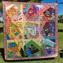 Crazy Flower Quilt Blanket TL070701Y