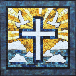 Dove With Christian Cross DAI231124047 Quilt Blanket