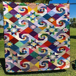 Colorful Snail Trail Quilt Blanket HN090702M