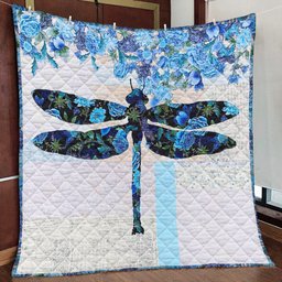 Floral Dragonfly HM181005D Quilt Blanket