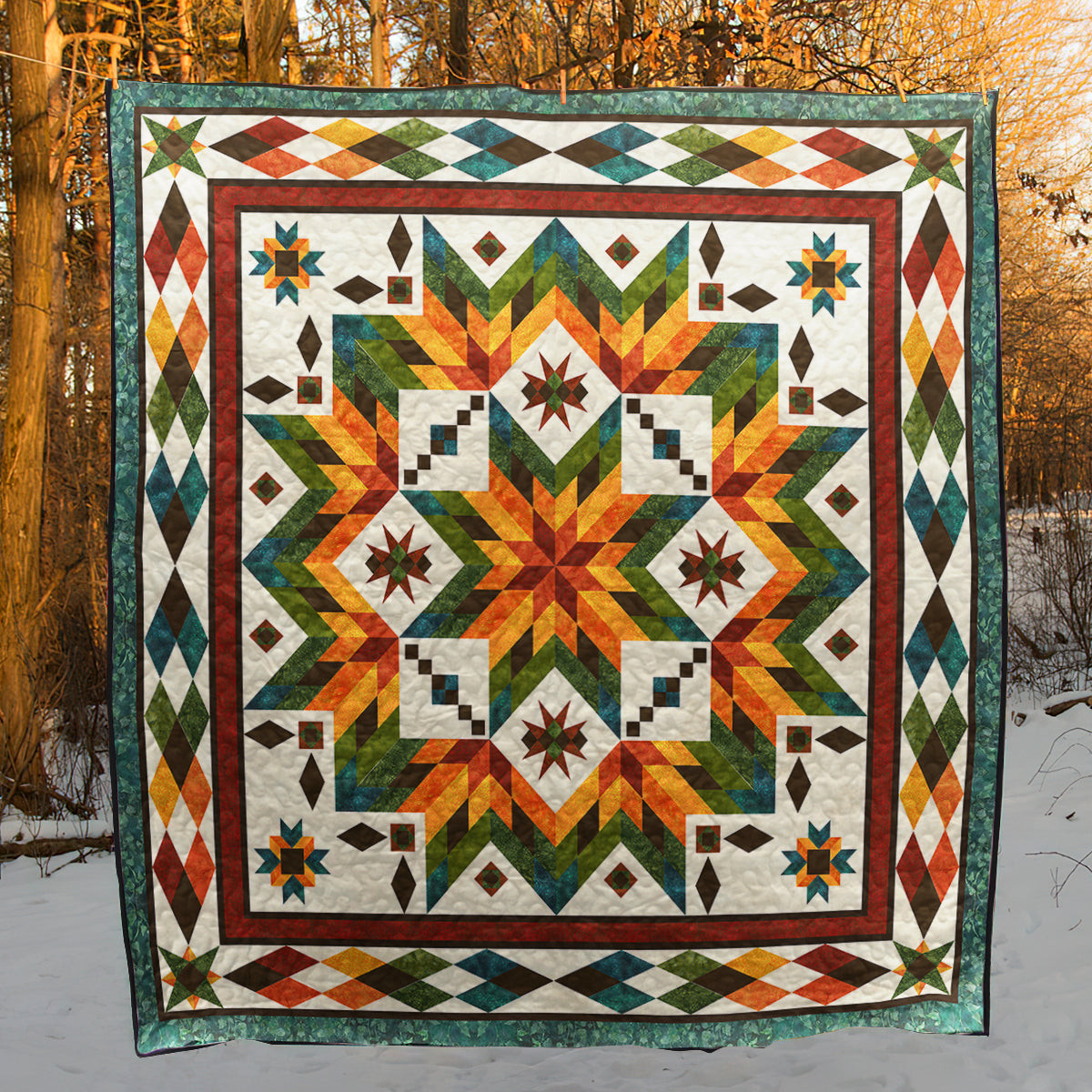 Glacier Star Quilt Blanket HN230512M