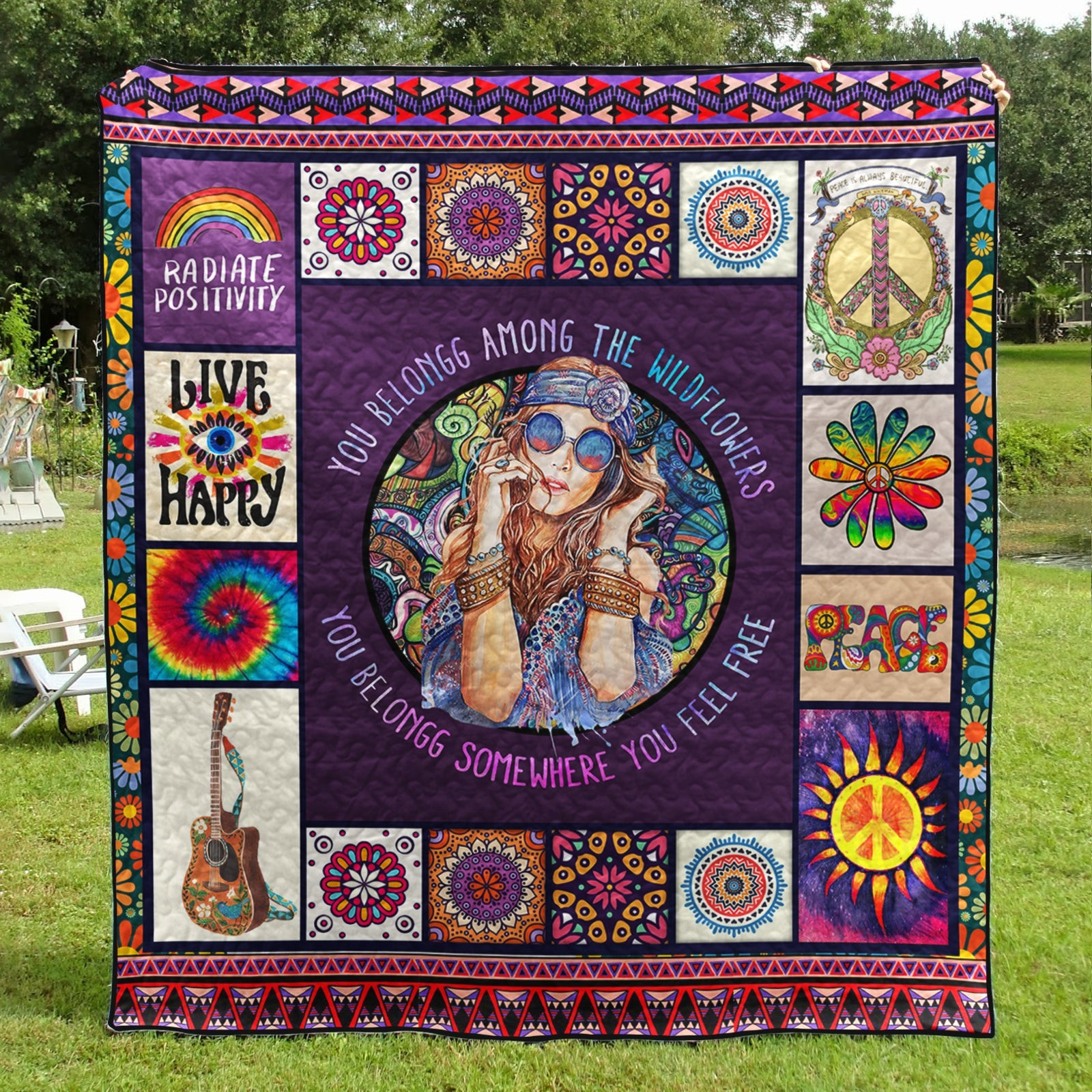 Hippie Mandala Quilt Blanket TL300602Y