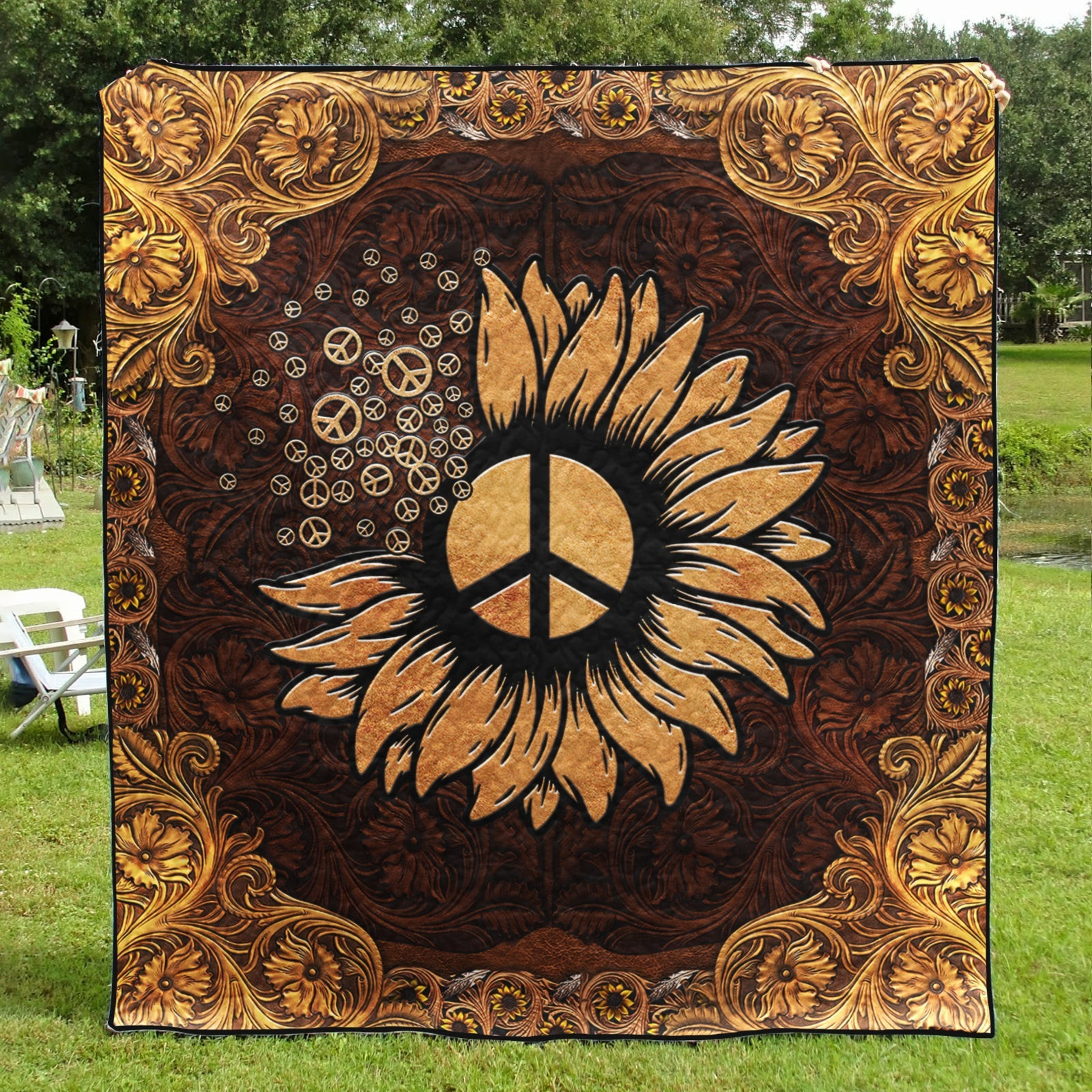Hippie Sunflower Quilt Blanket TL170602Y