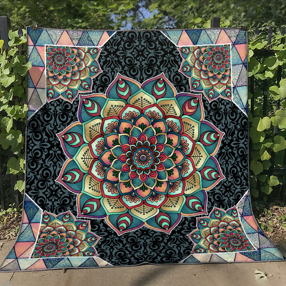 Mandala Flower Quilt Blanket HN201205D