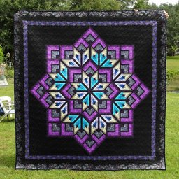 Amish Diamond Log Cabin Quilt Blanket TL180532Y