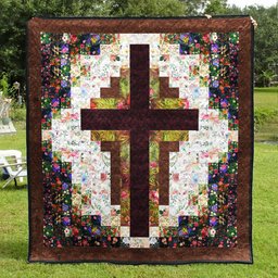 Christian At The Cross Watercolor Quilt Blanket MT060601A
