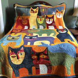 Cats TAI251124188 Quilt Blanket