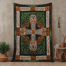Celtic Christian Cross DAI231124063 Quilt Blanket