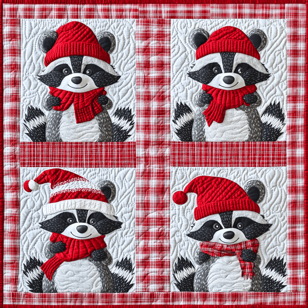 Christmas Raccoon DAI111124472 Quilt Blanket